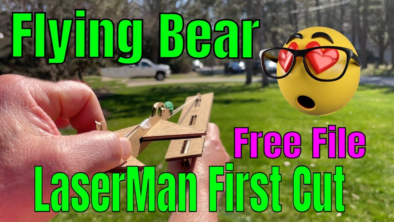 Flying Bear LaserMan Lightburn set up & first Cut Free File Too!