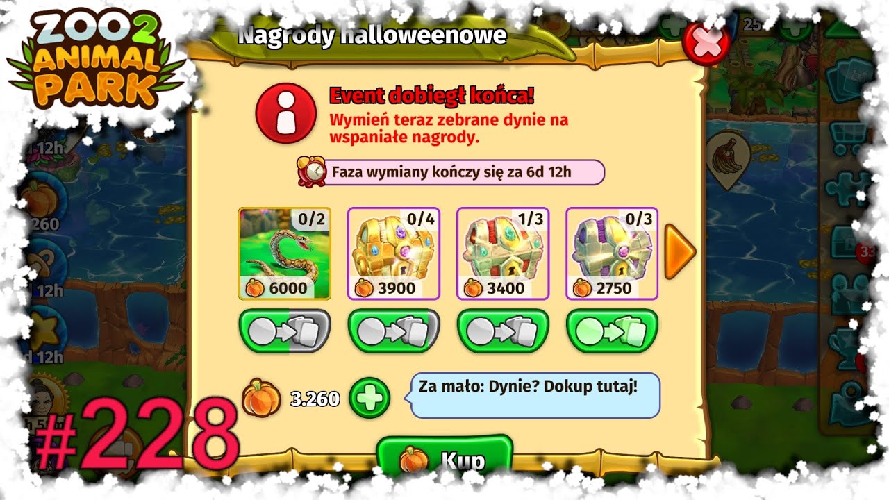 🦁 Zoo 2: Animal Park: #228 Event na dynie