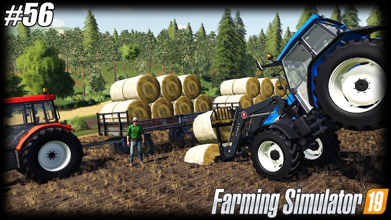 ㋡ POSTĘPOWY ROLNIK  ▶ＦＳ １９◀ Ciągnik nie daje rady z belkami
