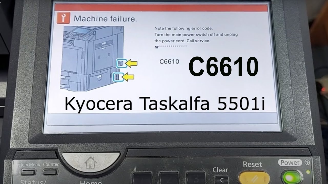 C6610 Error Kyocera Taskalfa 3501i 4501i 5501i | Step by Step Solutions | Cleaning | SOLVED