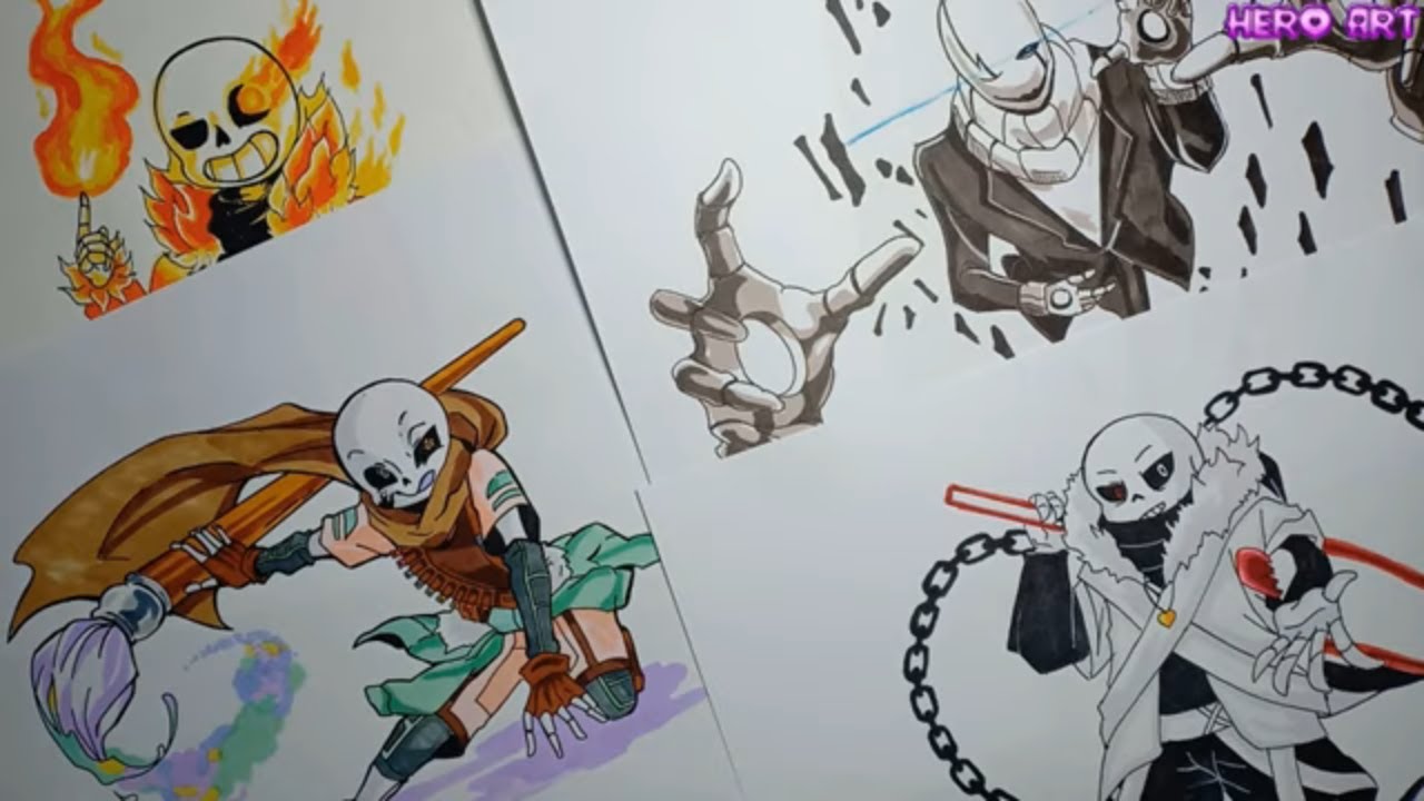 Tổng Hợp Tranh Vẽ Các Dạng Sans Undertale Trong 1 Tháng Của tôi