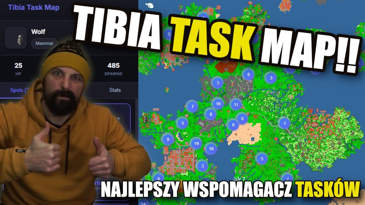 WYKONUJ TASKI JAK SZEF - Tibia Task Map - Najlepsze narzędzie dla Task Maniaków!