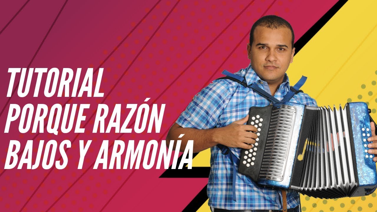 Por qué Razón | Bajos | Tutorial Acordeon Vallenato | Clases de Acordeón Nota A Nota