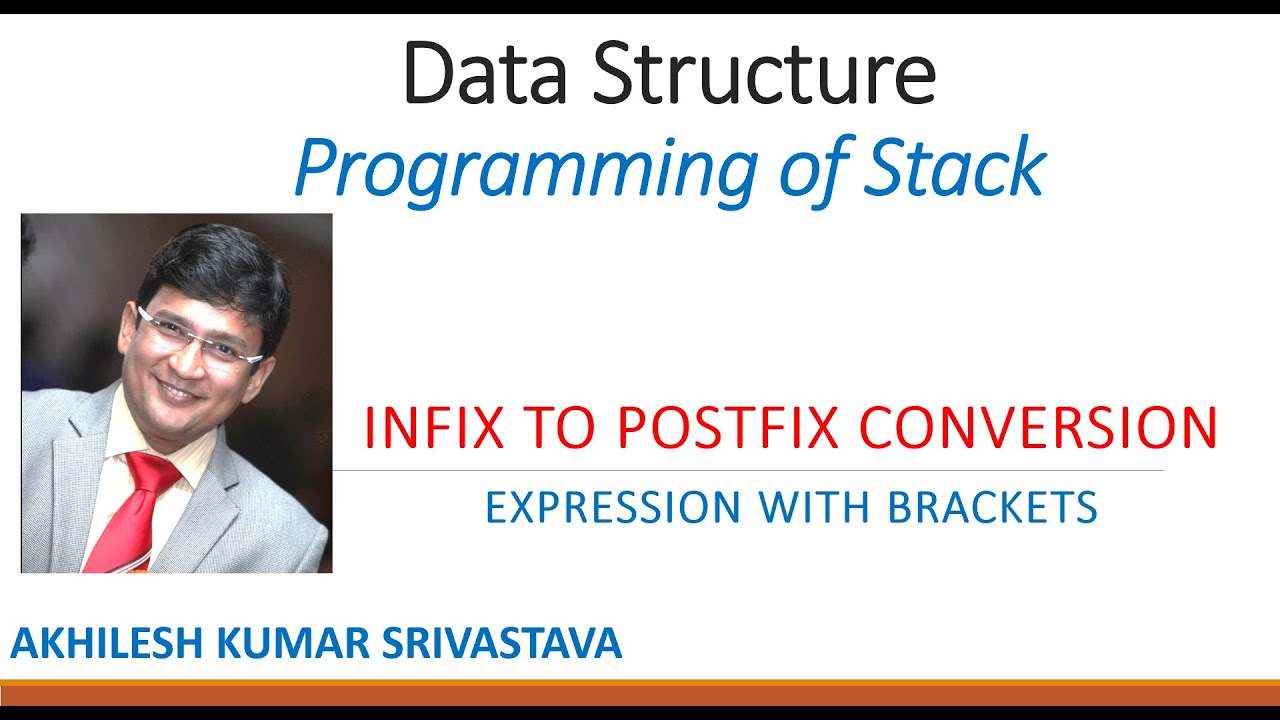 Infix to Postfix conversion - Programming in C ( Part 2 -Expression with brackets)