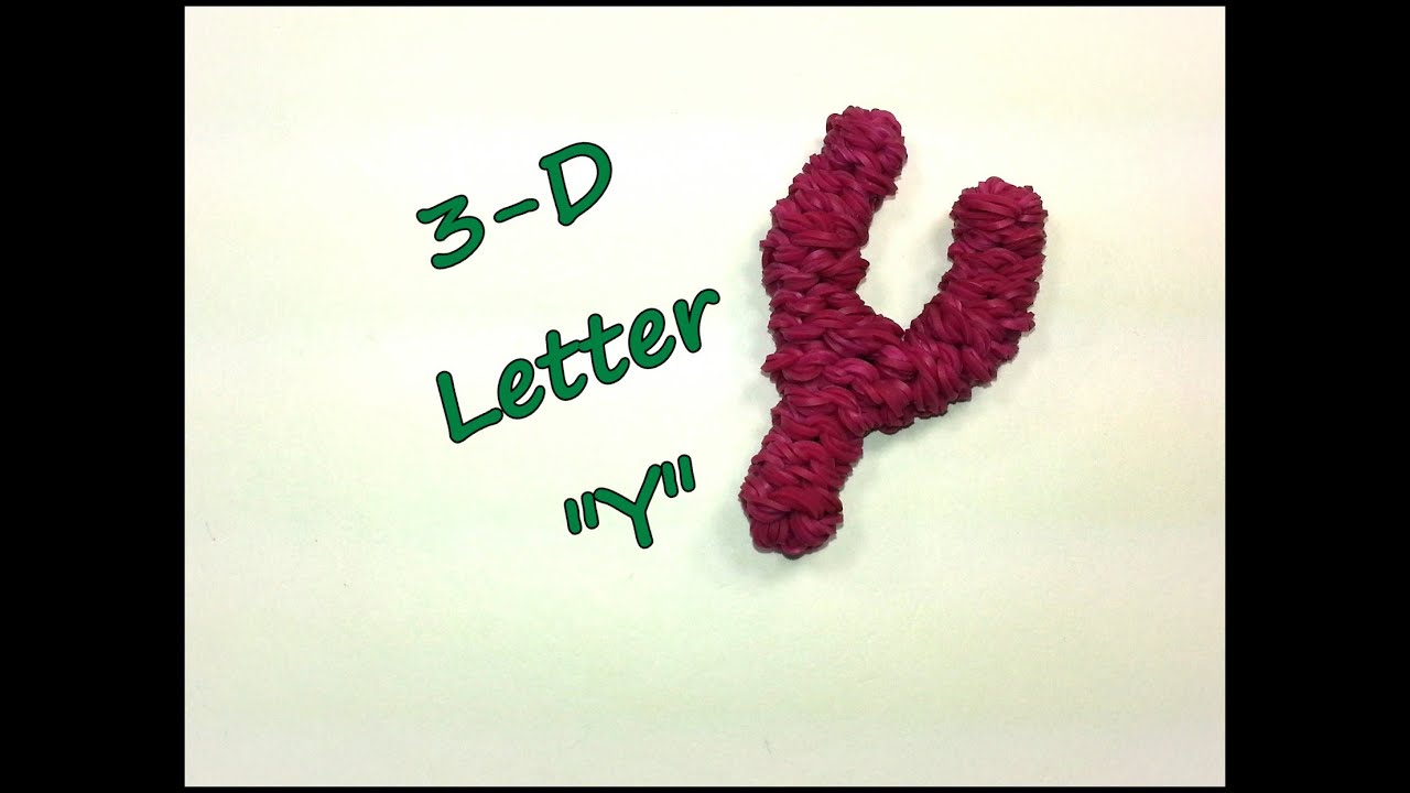 3-D Letter "Y" Tutorial by feelinspiffy (Rainbow Loom)