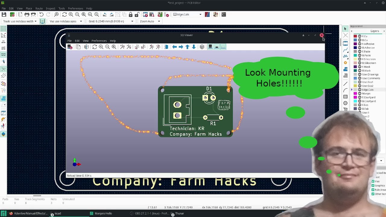 KiCad 6: Add Mounting Holes
