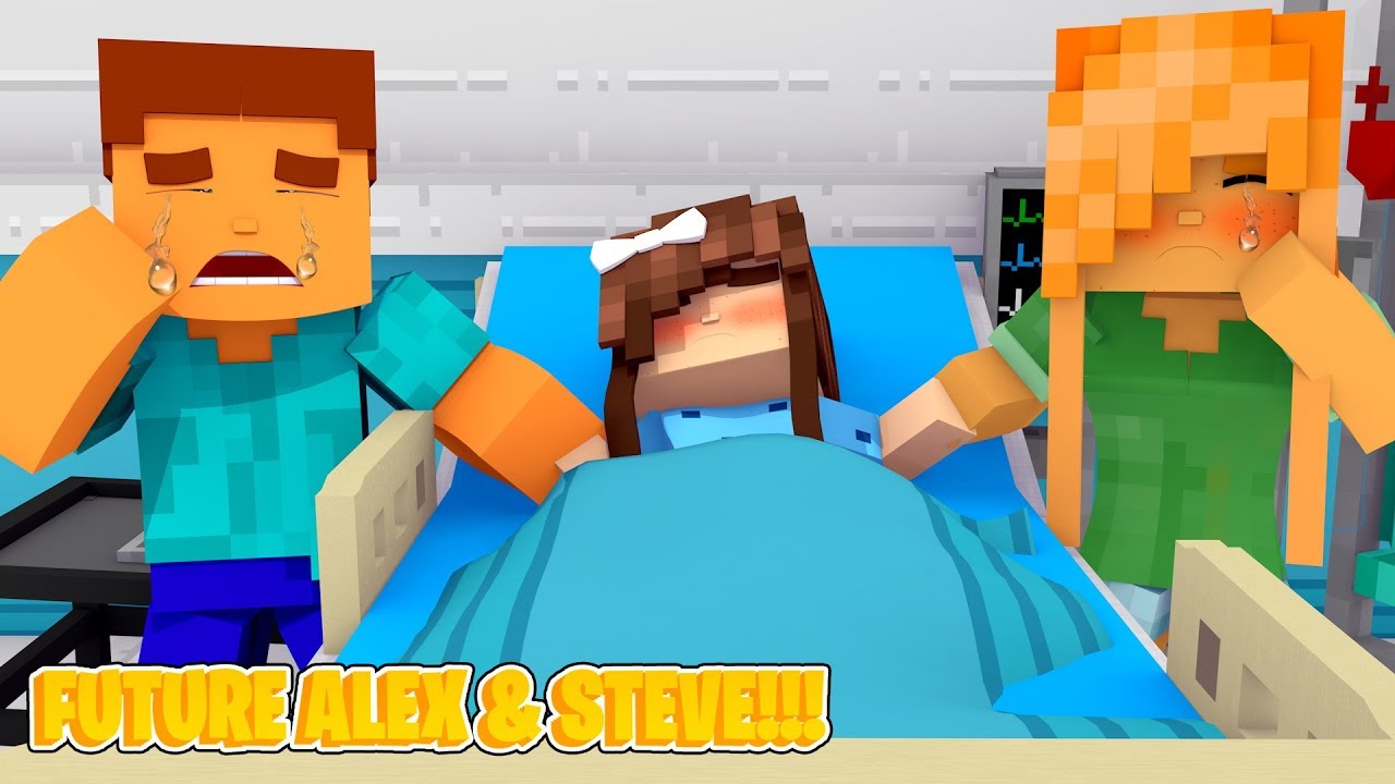 Minecraft  WILL ALEX'S BABY LUNA SURVIVE? Future Life of Alex & Steve
