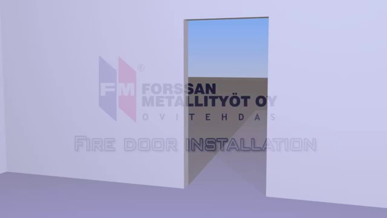 Fire door installation animation