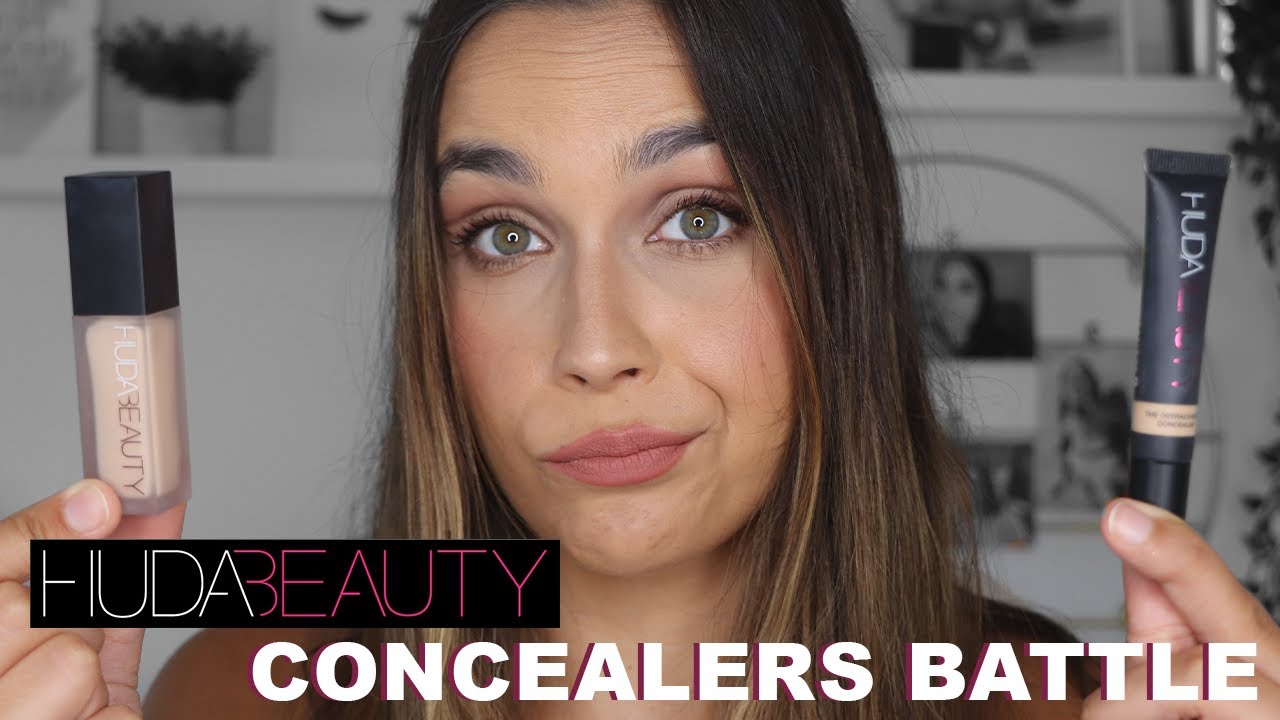 HUDA BEAUTY CONCEALERS REVIEW | Faux Filter concealer and Overachiever concealer comparation