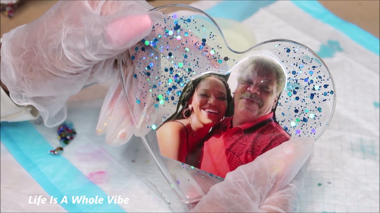 DIY BIRTHDAY GIFT - HOW TO MAKE MEMORIAL KEEPSAKE GIFT W/ RESIN & DOLLAR TREE MIRROR - GRIEF GIFT