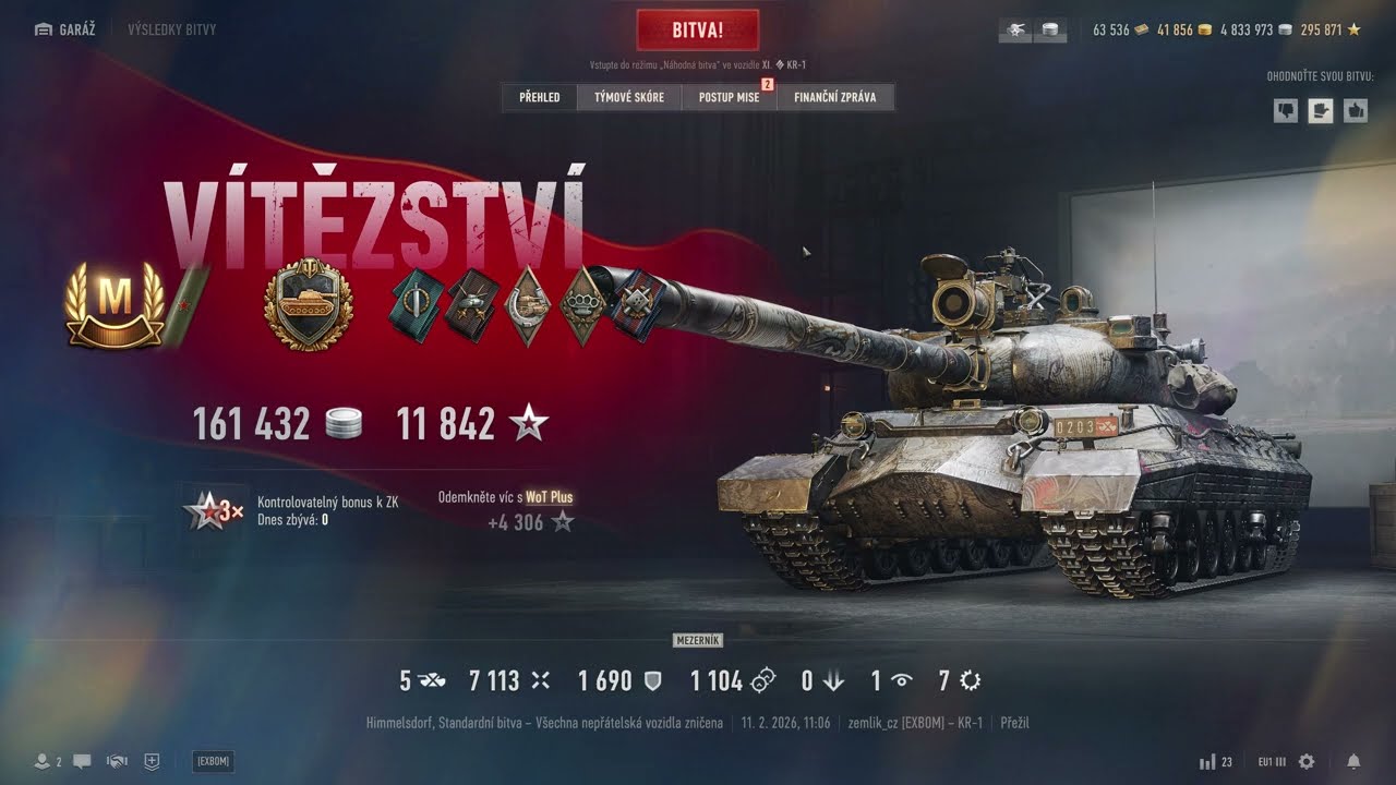 WoT 2026 KR-1 agresivnější ale zábavná bitva
