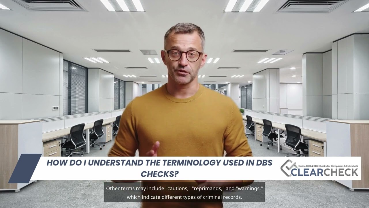 How do I understand the terminology used in DBS checks?