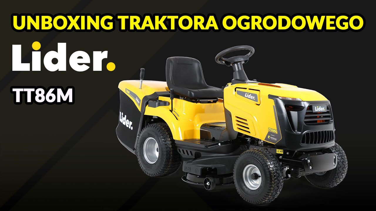 Unboxing traktora ogrodowego Lider TT86M
