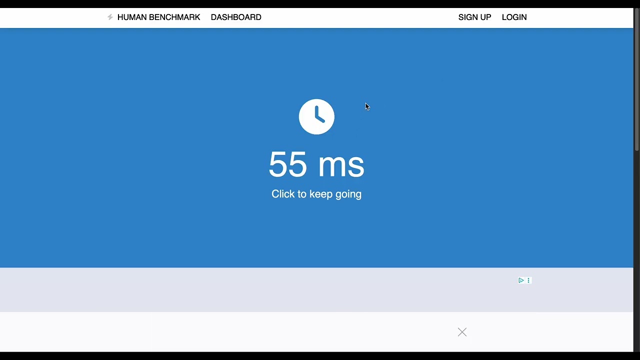 I beat the world record on fastest reaction test!