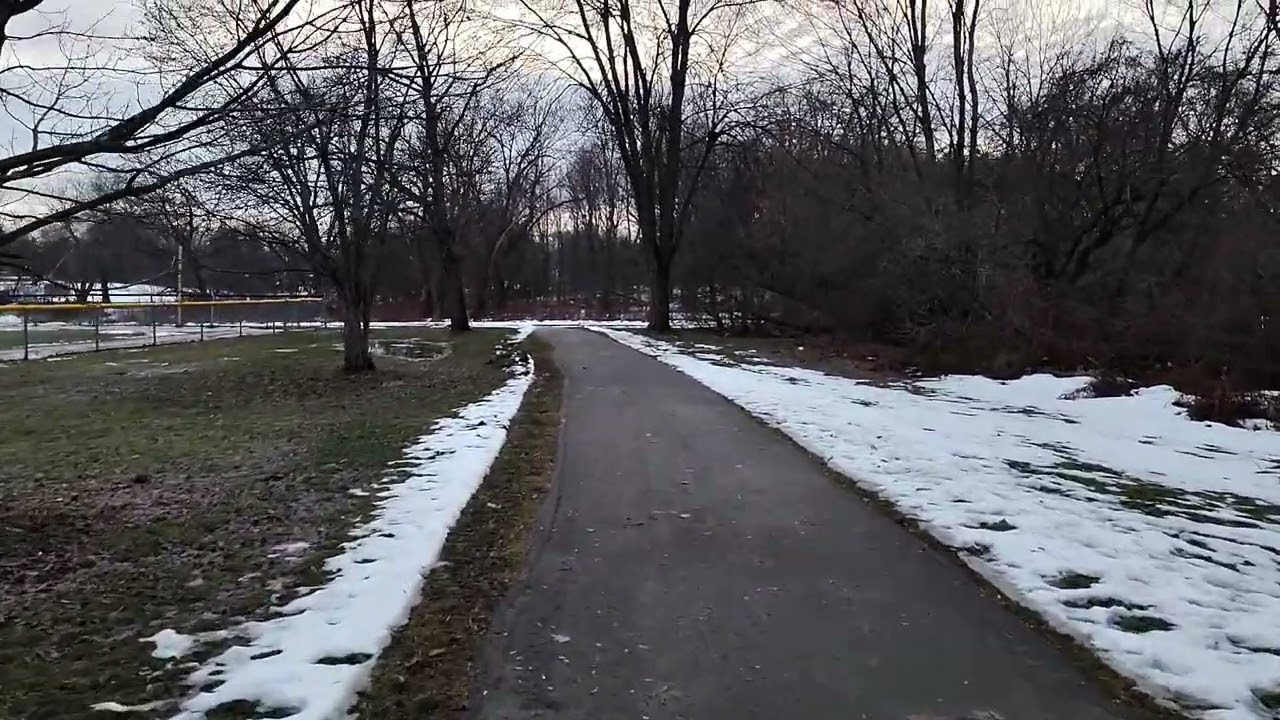 Walking Down Path At Sunset At Kiwanis Park In London Ontario