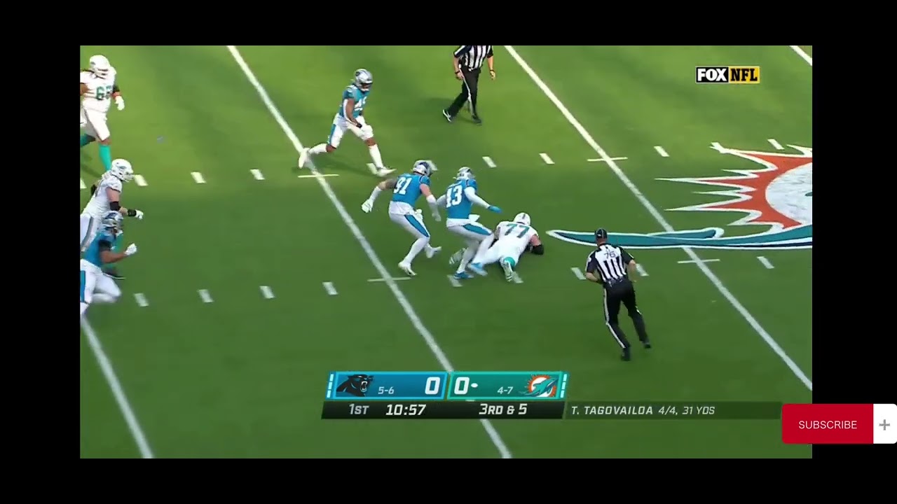Brian Burns with a fantastic sack and nice way to force a fumble!! Nice defense!! What a play!!