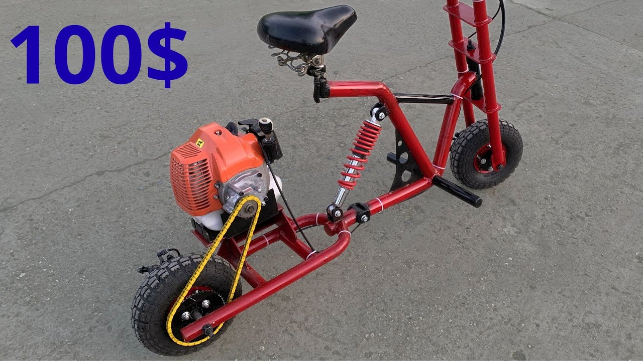 Epic $100 DIY Freak Bike – Custom Gas-Powered Scooter Build from Scratch!