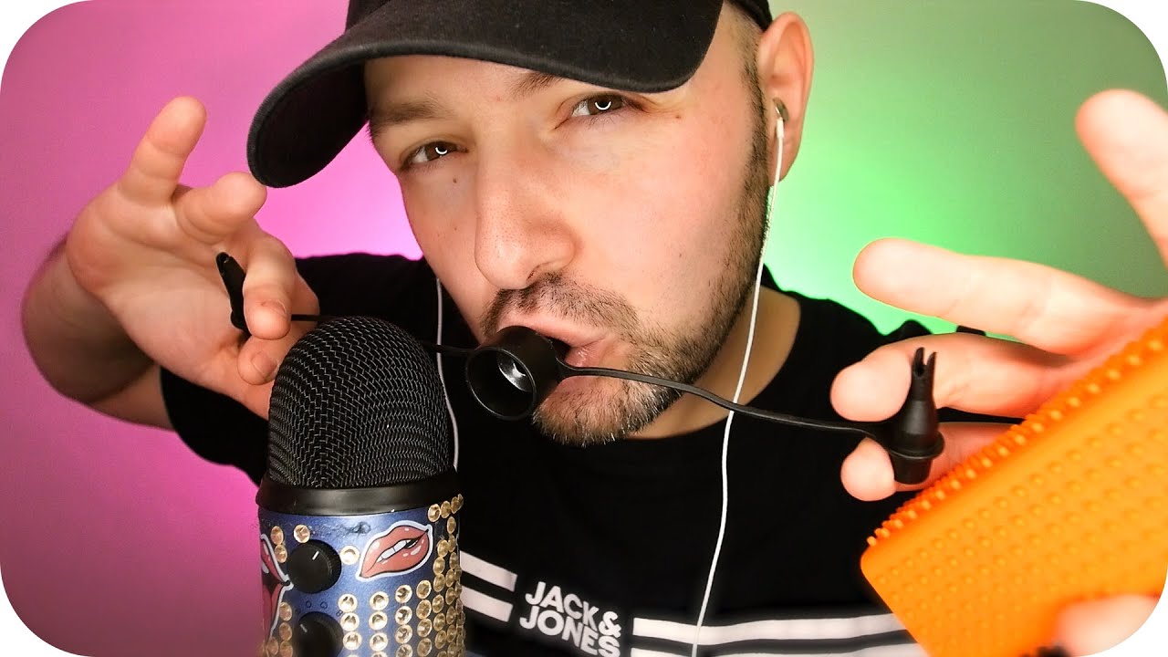 ASMR 10 Minutes of the Tingliest Fast Aggressive Tube Mouth Sounds Ever