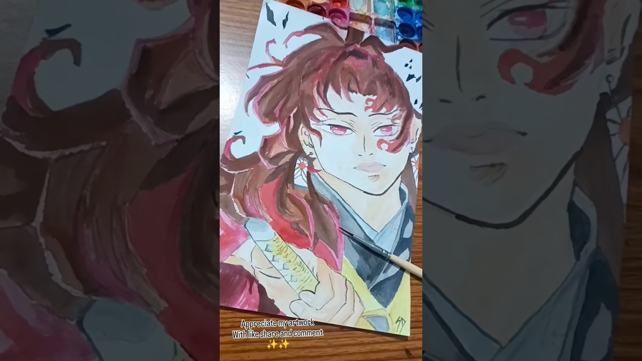 Yoriichi in Watercolor🌸 Anyone Can Paint This! 