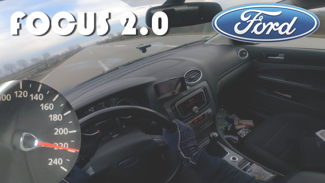 Ford Focus 2.0 145 HP | 100-200 km/h Acceleration | 220 km/h Top speed run on Autobahn