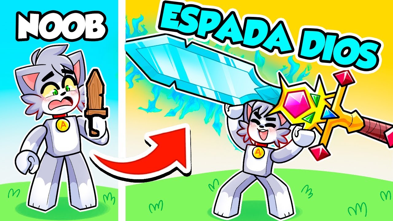 ¡Pasamos de ESPADA NOOB a ESPADA DIOS en Roblox! 🤯