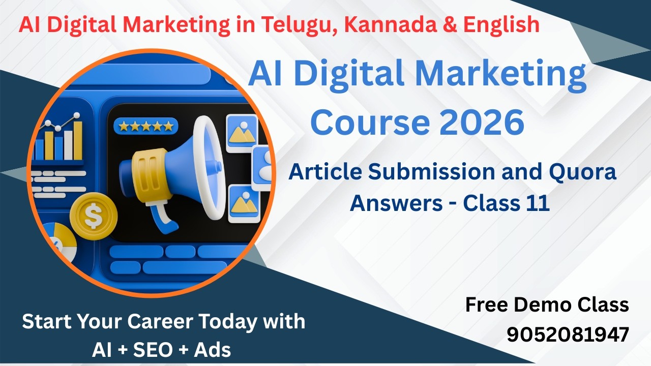 Article Submission and Quora Answers |  Free Digital Marketing Online Class -11