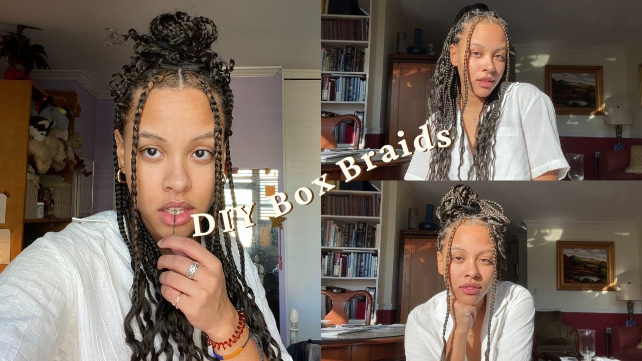 Zoe Kravitz Inspired Box Braids | DIY Wavy Boho Braids