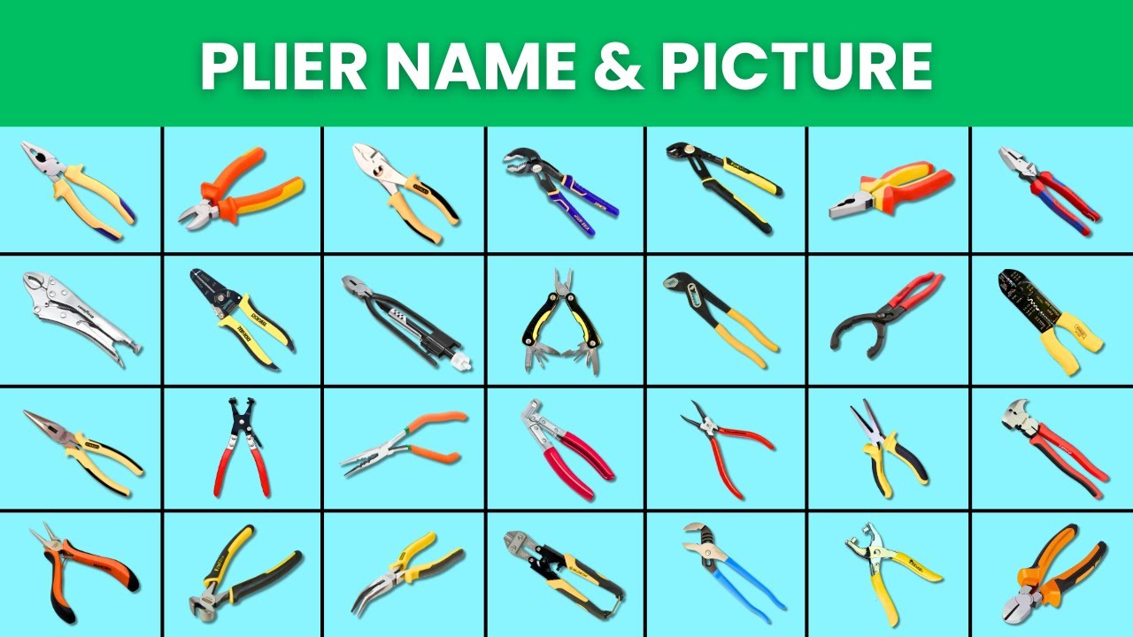Essential Plier Name and Picture | All Types of Pliers | Hand Tools