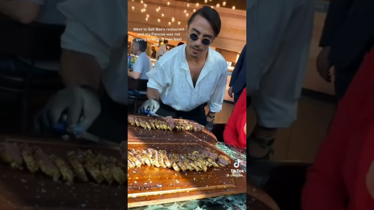 Saltbae tried to put his meat in her mouth and guess what happened?
