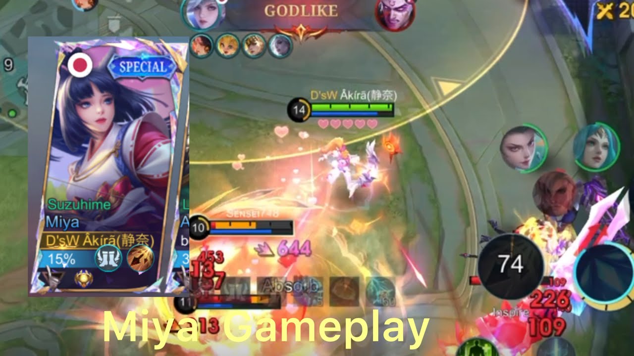 SAVAGE!!!!Miya best Emblem + penetration+ build!🔥🔥🔥.                   (Auto 1 shot )-Mobile legends