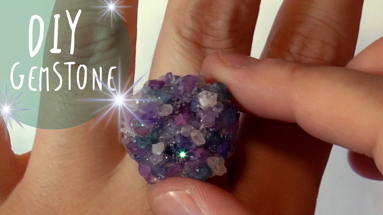 How to make faux CRYSTALS and DRUZY jewelry with COARSE SALT * DIY * by ART Tv