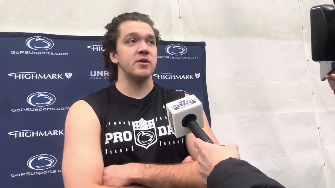Райли Томпсон, игрок линии нападения команды Penn State, 18 марта 2026 г. | День открытых дверей ...