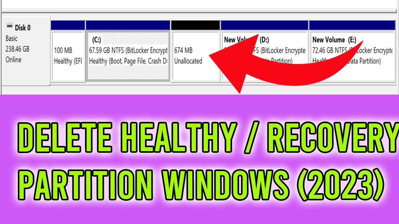 How To Delete Healthy / Recovery Partition Windows (2023)