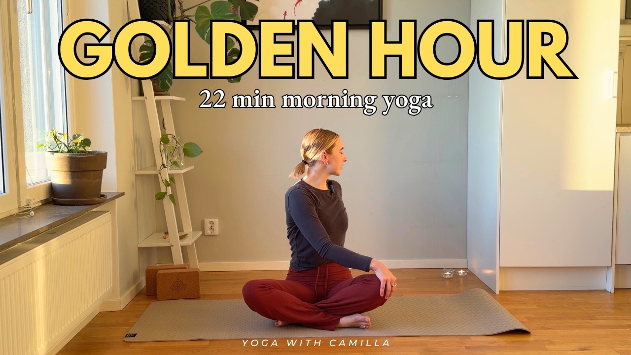 Golden Hour #41 - gentle 20 min morning yoga class (no standing postures) 🌄