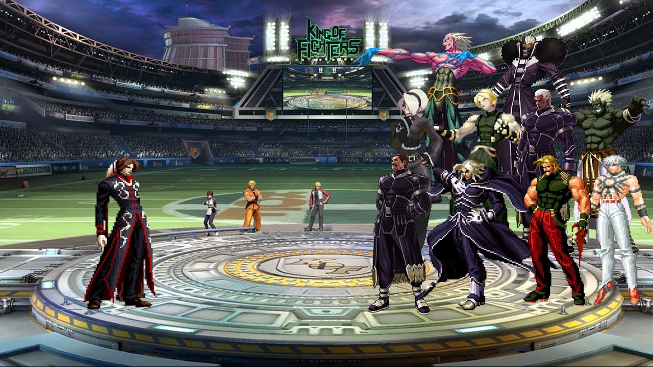 KOF MUGEN Psyqhical vs 10 Bosses Team ONE vs ALL