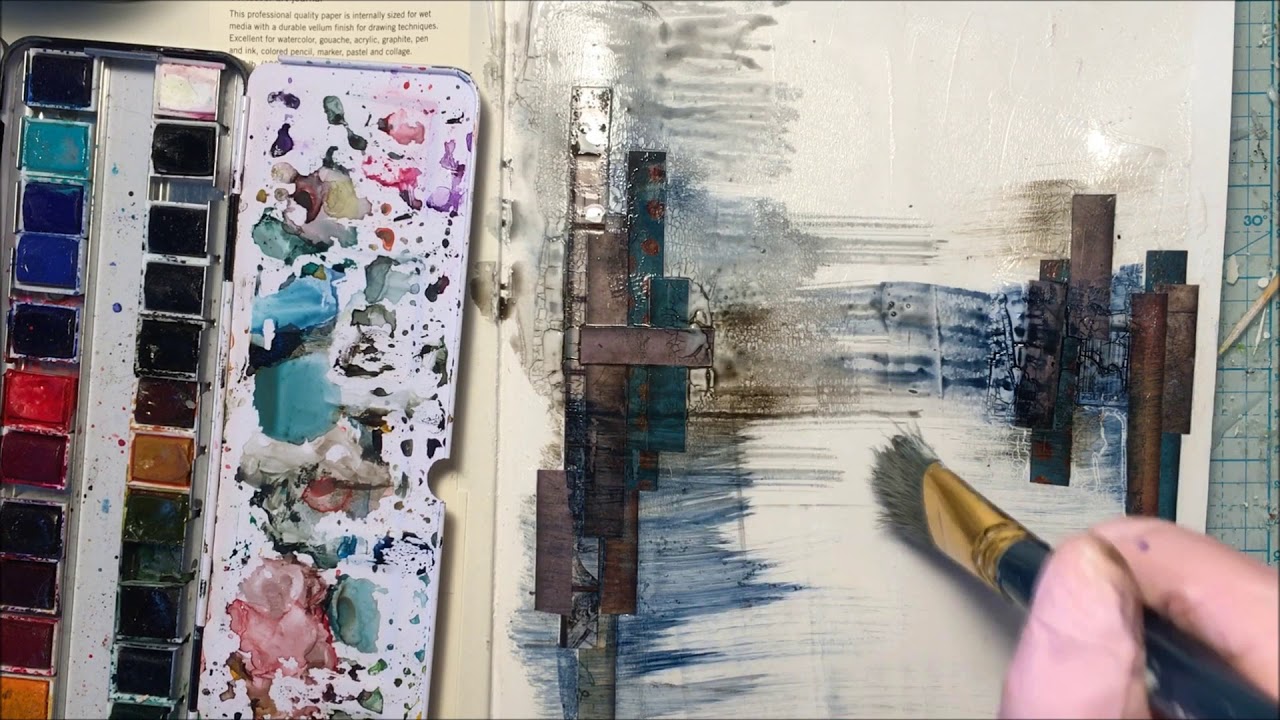 watercolor page by Aga Baraniak / step by step