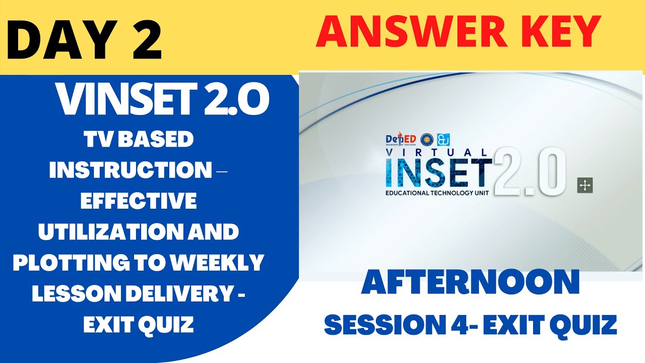VINSET 2.0 TV Based Instruction&ndash;Effective Utilization and Plotting to Weekly Lesson Delivery