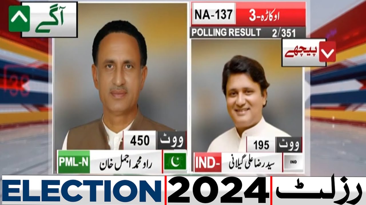 NA 137 | 2 Polling Station Results | PML-N Aagay | PTI | Election 2024 Latest Results | Dunya News