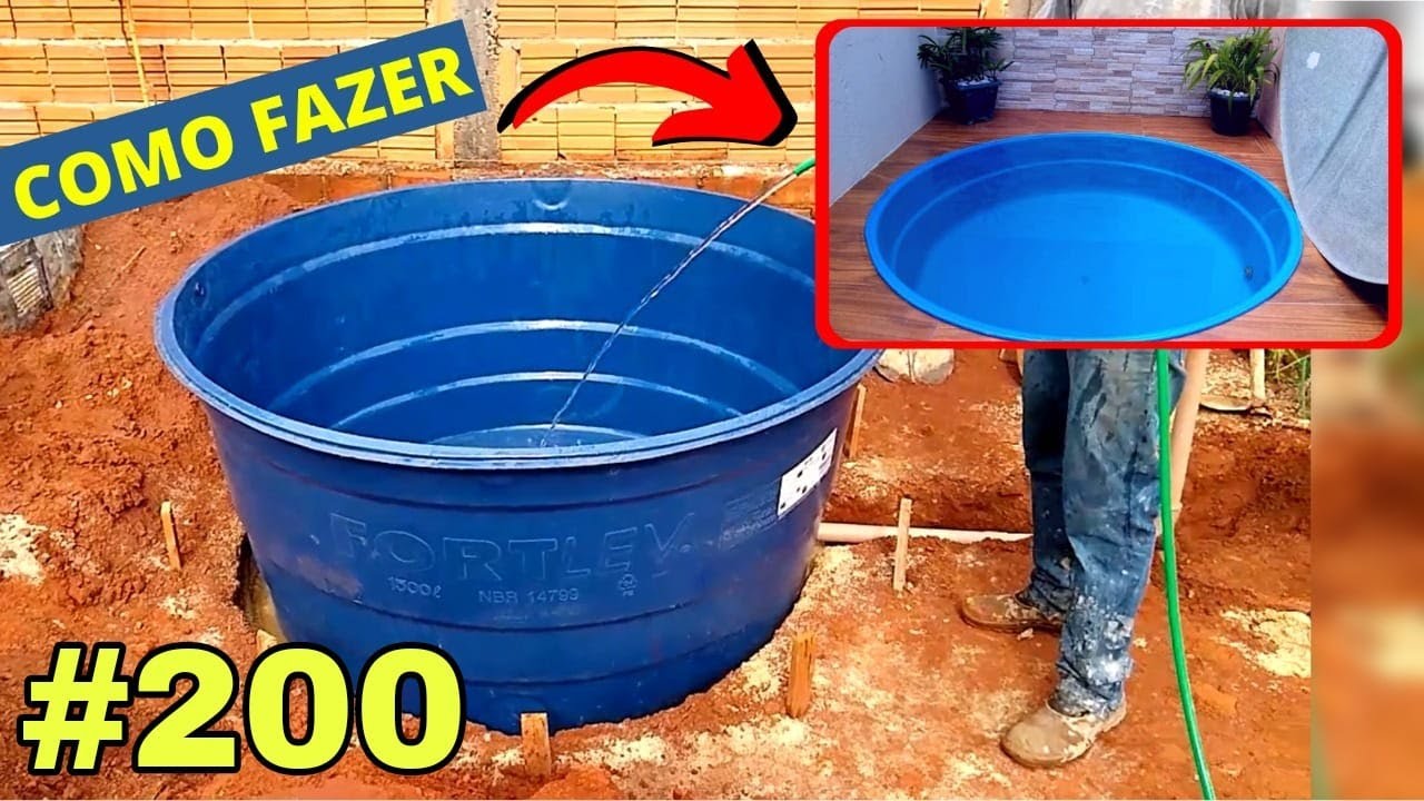 #200- Como fazer PISCINA DE CAIXA D'ÁGUA