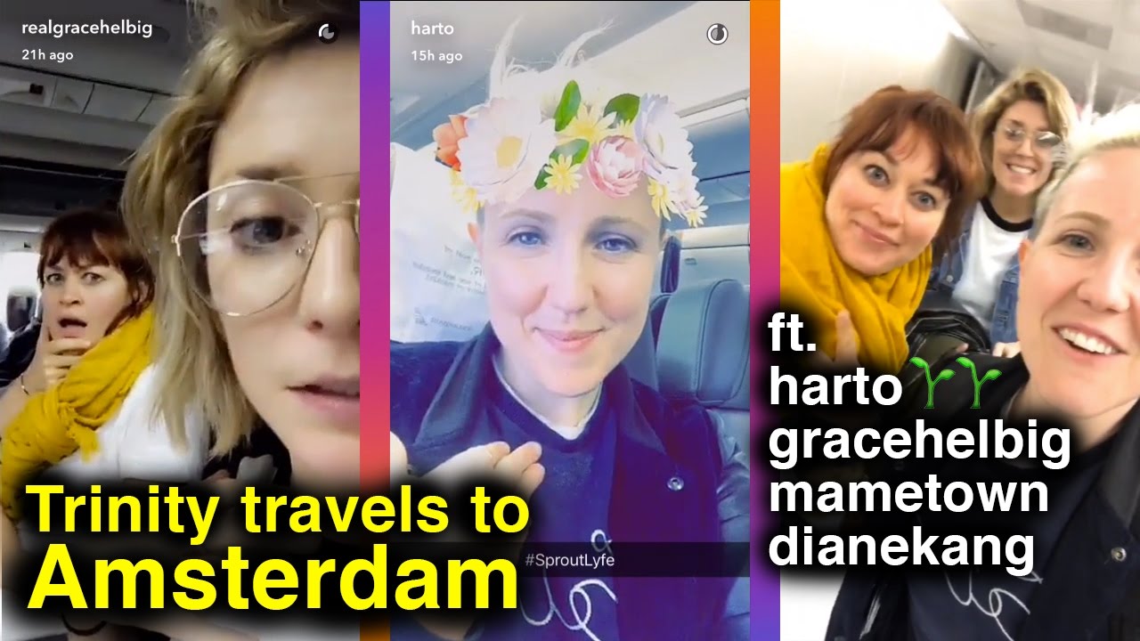 Holy Trinity Travels to VidConEU Amsterdam | Grace Helbig, Hannah Hart, Mamrie Hart, Diane Kang