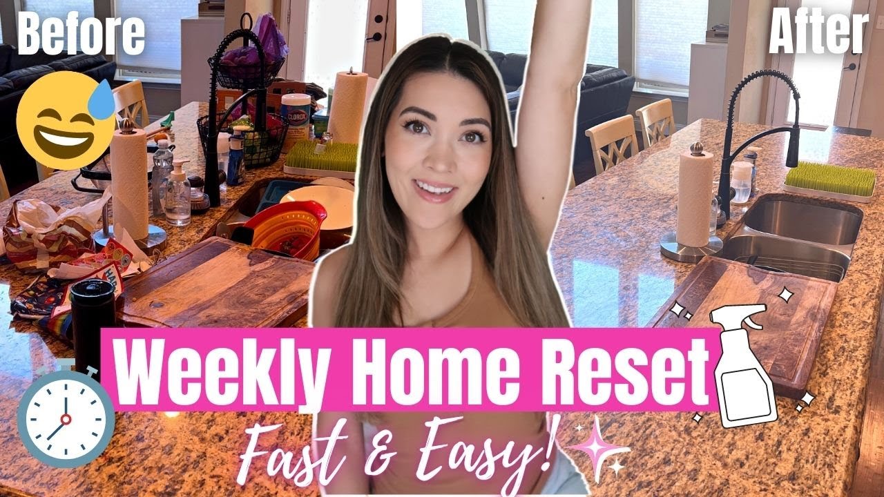 EASY CLEANING WEEKLY ROUTINE! AKA Scheduled Panic Clean With Me 😅