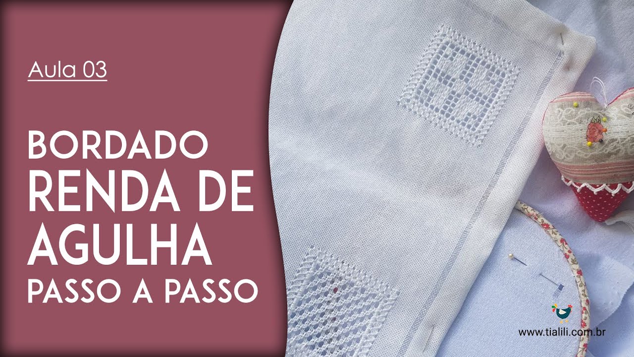 Como cortar e iniciar o Hedebo - Passo a passo de BORDADO RENDA DE AGULHA! Curso grátis de bordado