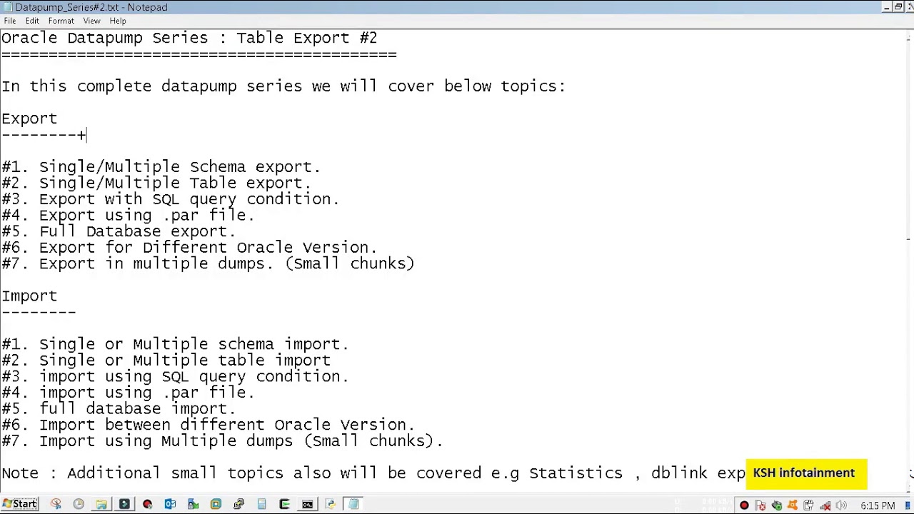 #2 Table Export - Oracle Datapump Series