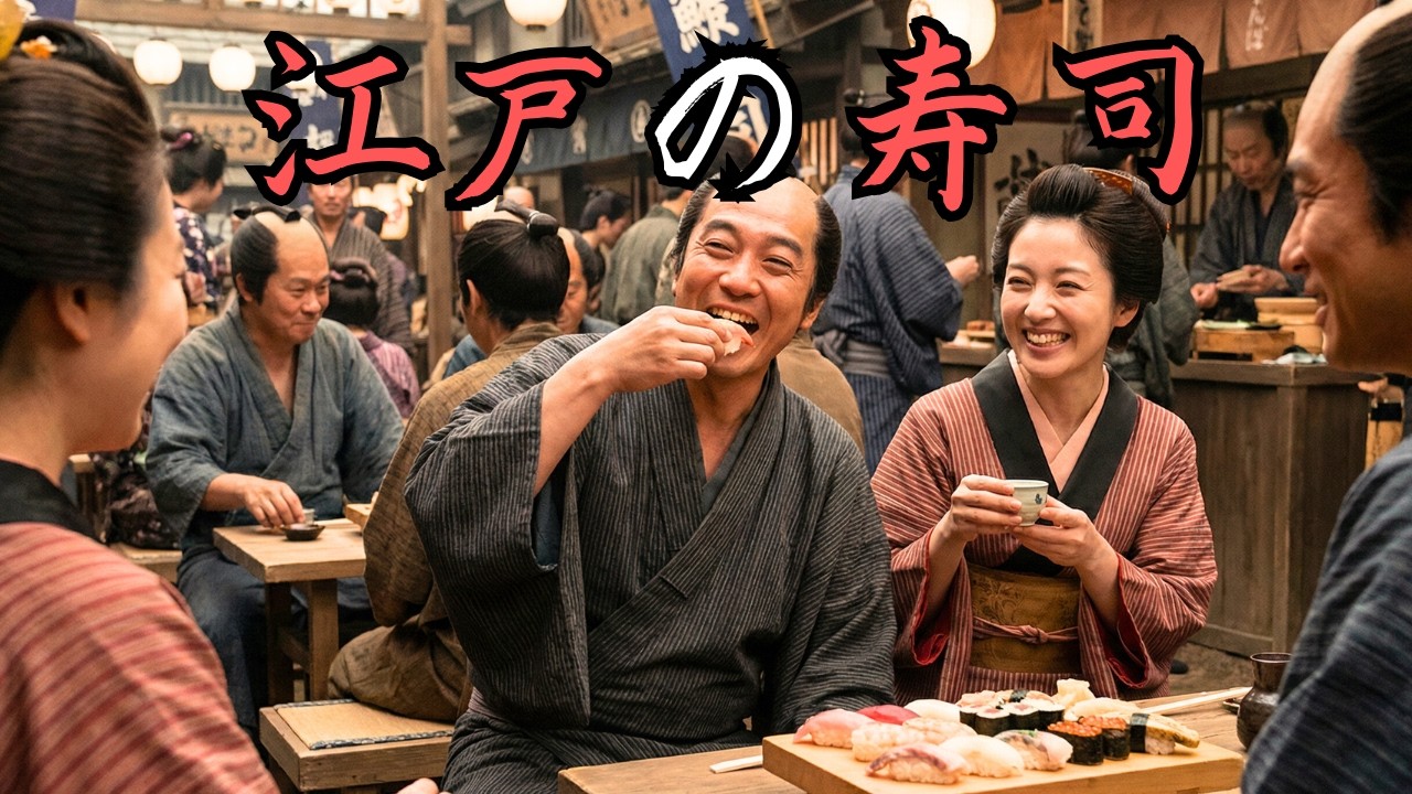 【AI完全再現】江戸の寿司は美味すぎた！！金の無い庶民に愛された理由とは？