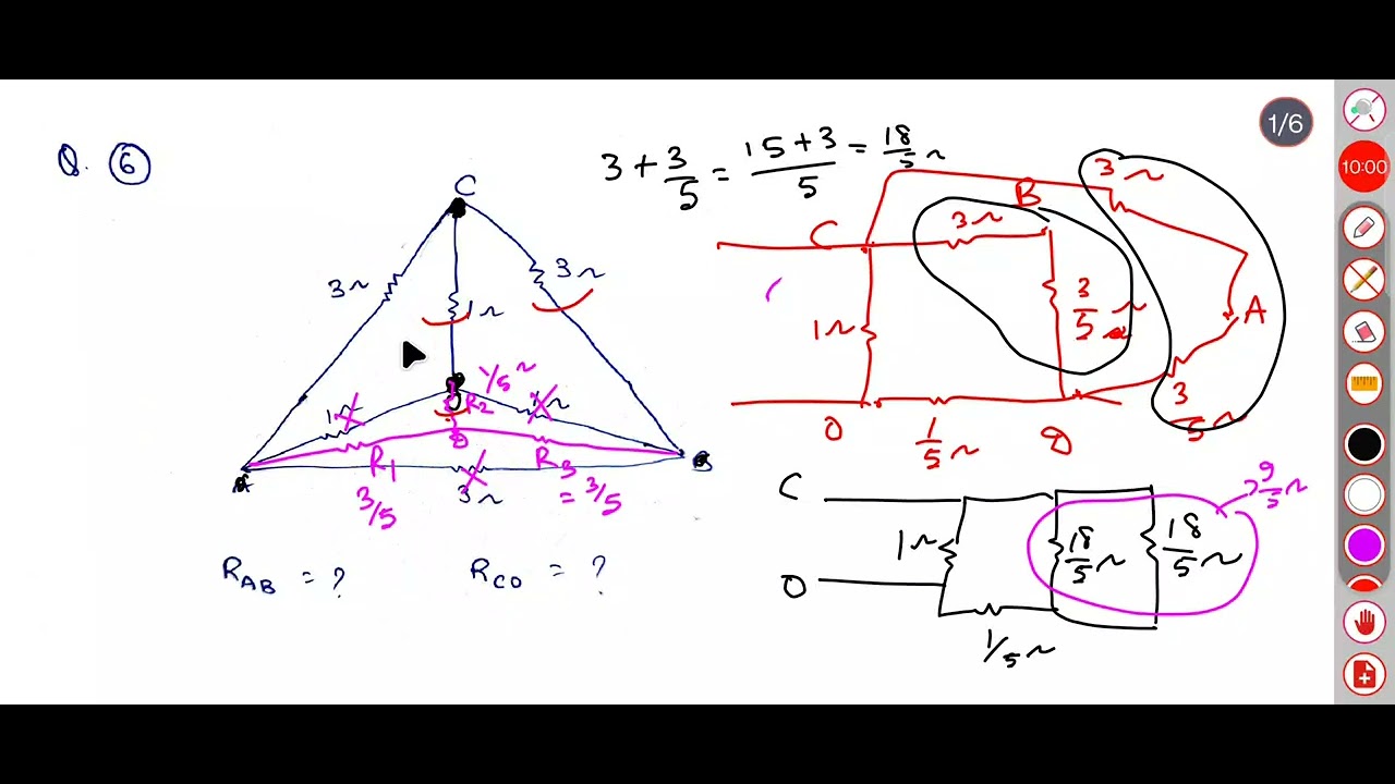 Numericals on Equivalent resistance-2 | ECA | BEE| BEU