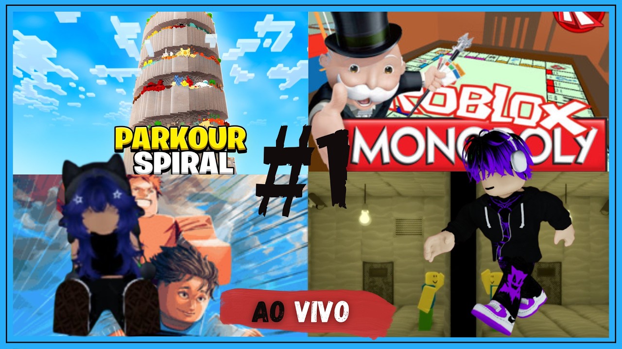 🎮🔥 Deu problema no Parkour… então fomos jogar OUTROS jogos no Roblox (Live)