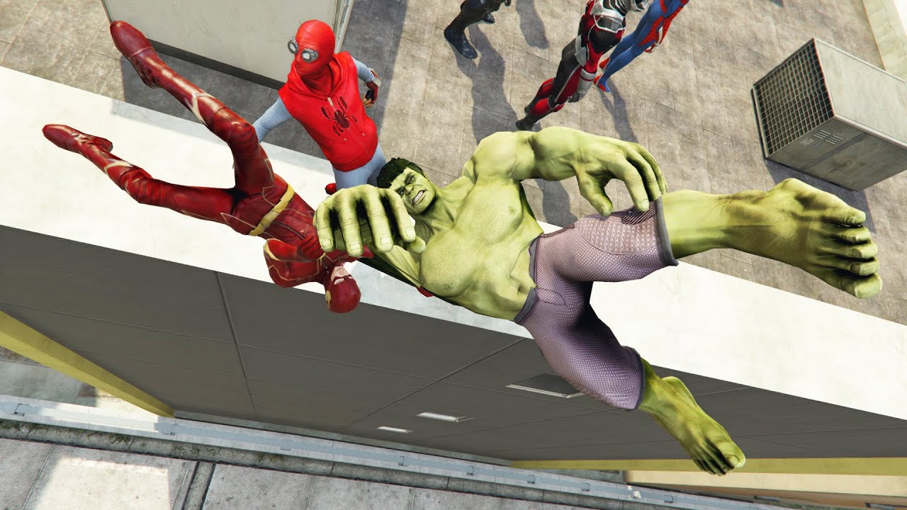 GTA 5 Random And Funny Fails #93 - (Flash Falling On Superheroes)