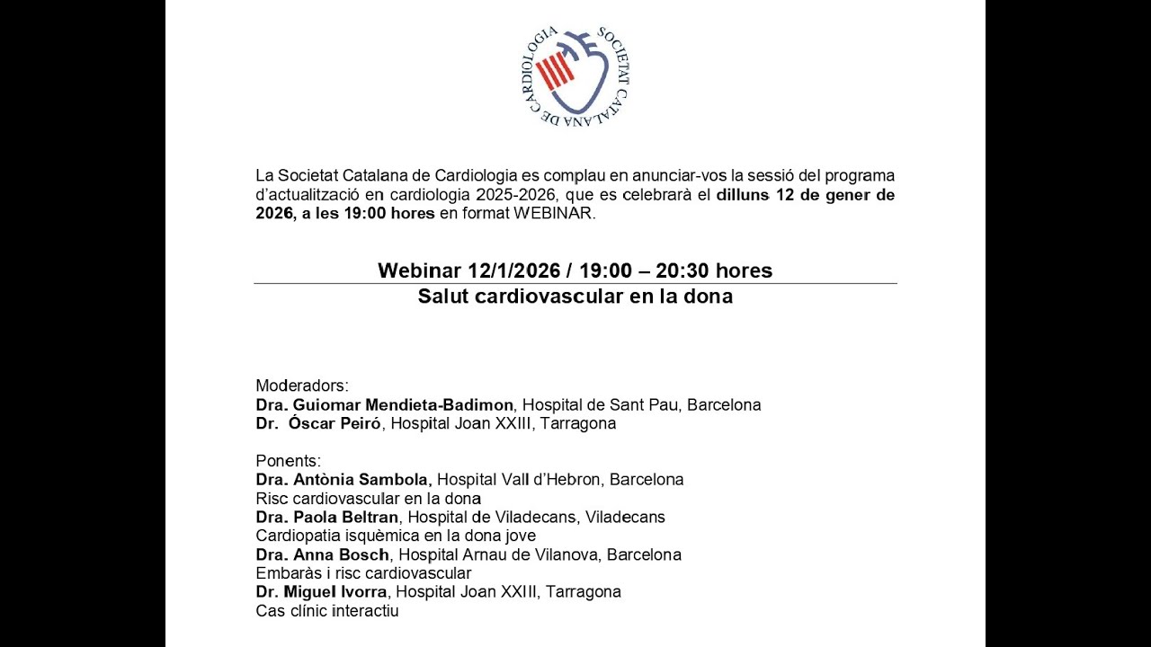12/01/2026 Salut cardiovascular en la dona