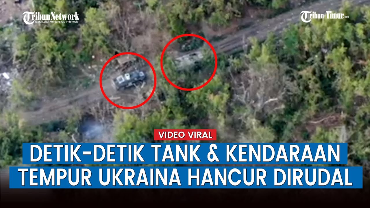 Kendaraan Tempur Infanteri Ukraina Hancur Dihantam Artileri Rusia