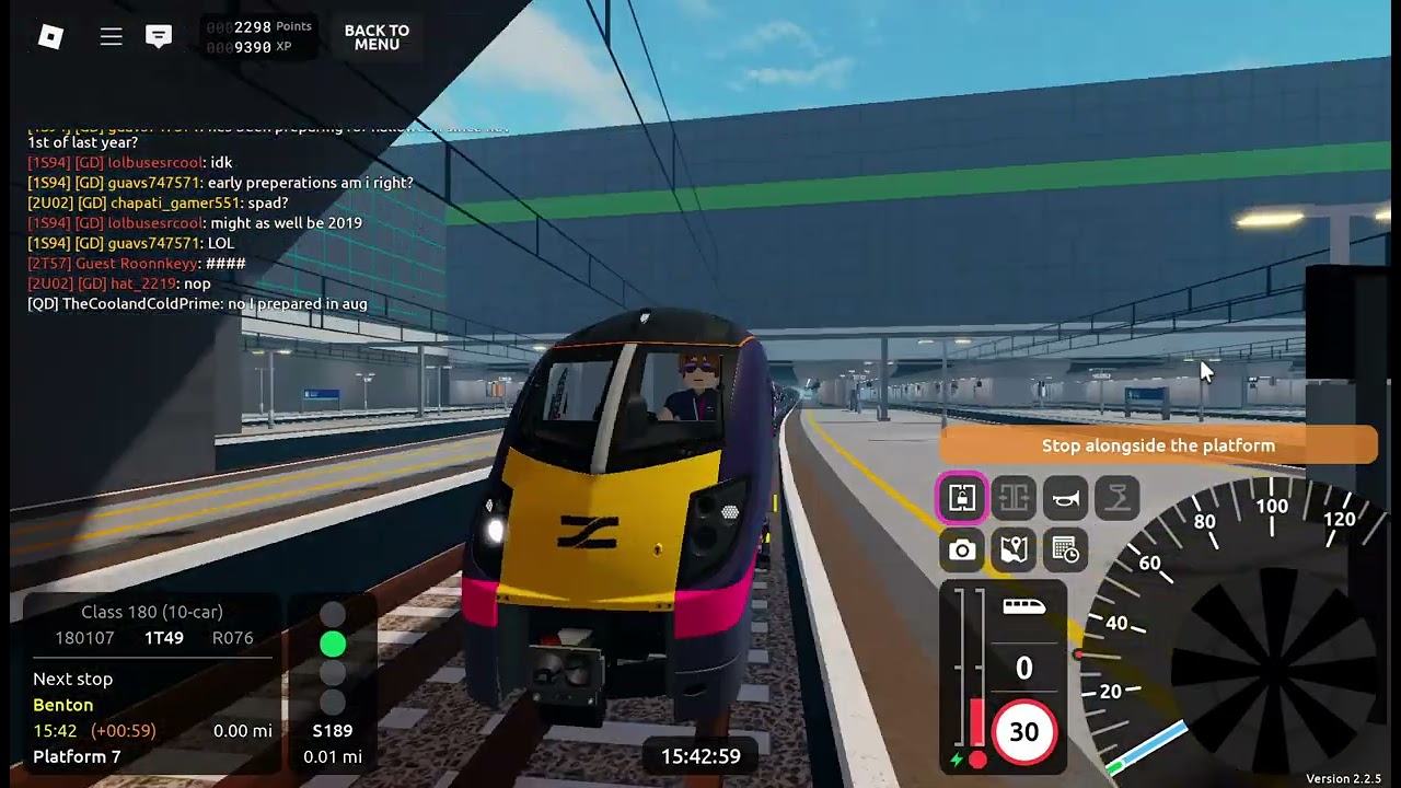 Roblox SCR V2.2.5 Stepford Express Class 180/1 R076 Stepford Central → Leighton City